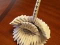H14.Fehér origami hattyú vendégajándéknak