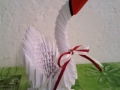 H7.Fehér origami hattyú vendégajándéknak