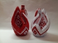 H14. sz Origami hattyúpár piros-fehér