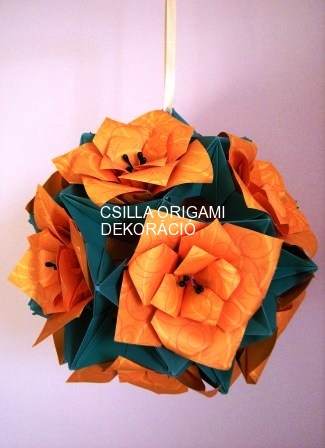 G5.sz. Liliomos origami gömb
