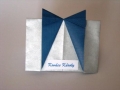 MÜ1.Csokornyakkendős origami ültető és menükártya